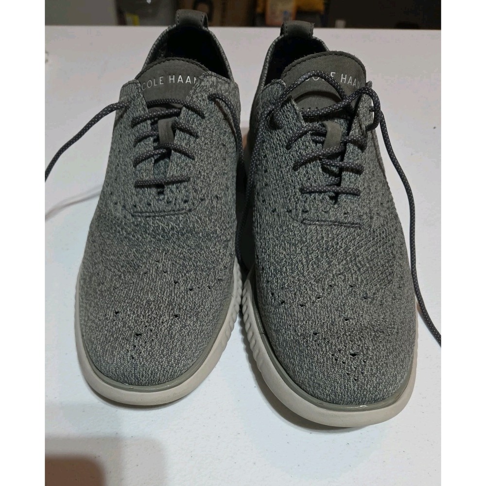 Cole Haan Mens Gray Lace-Up Dress Formal Oxfords Shoes 9 Medium C35109